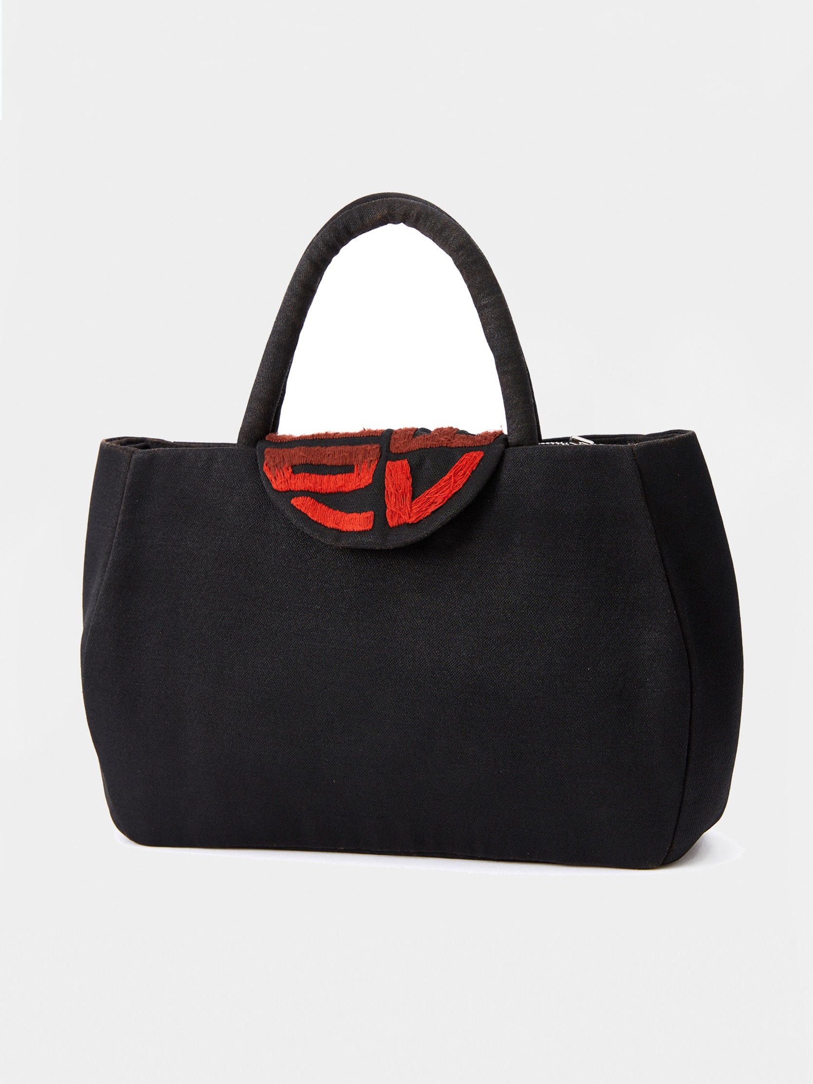 Gambiered Guangdong Wool-Silk Embroidery Bag