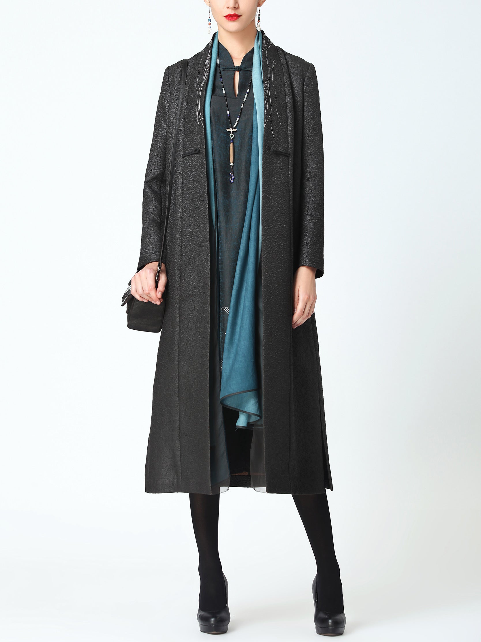 Gambiered Guangdong Cotton-Silk Trench Coat