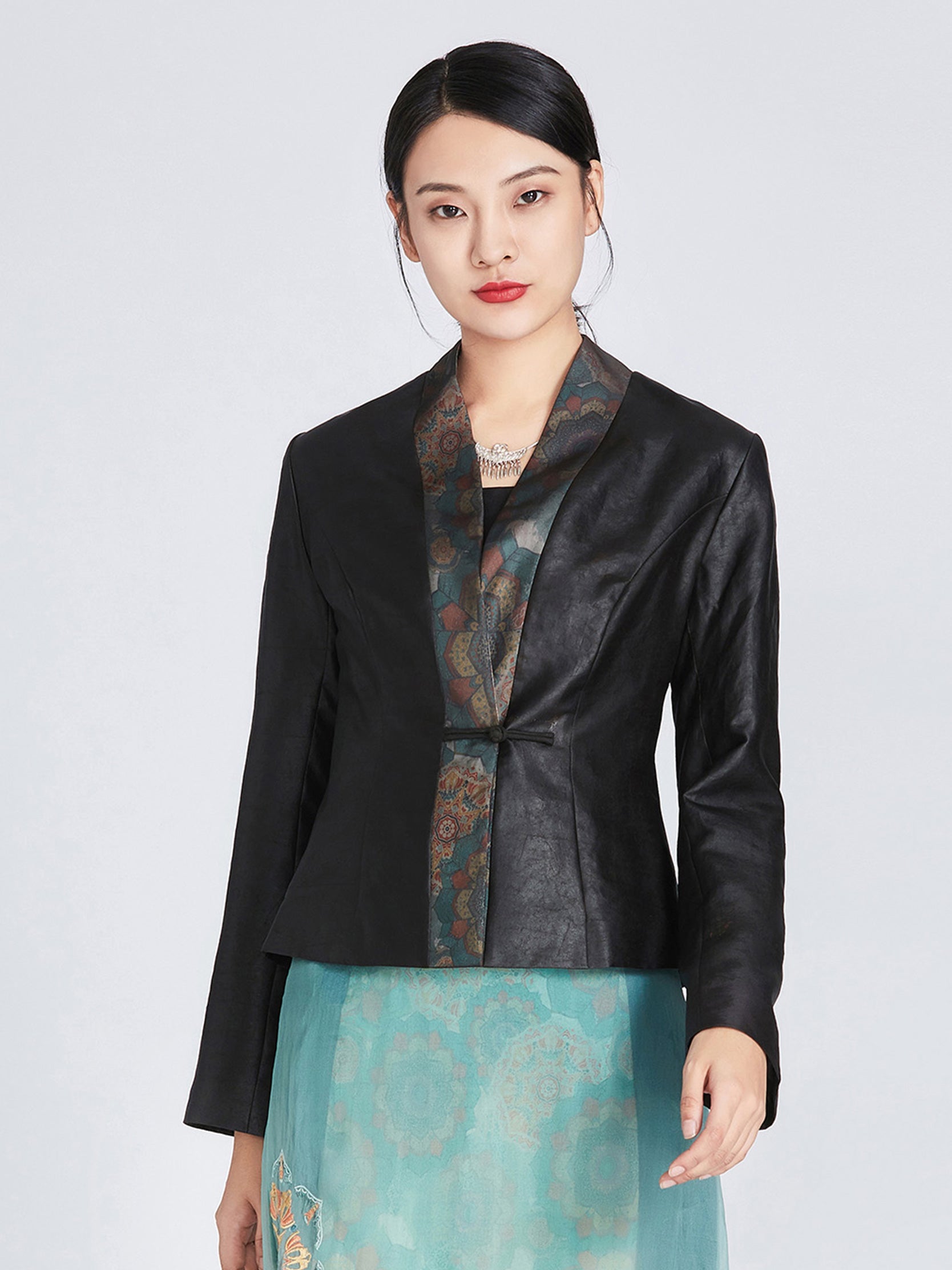 Gambiered Guangdong Habotai Silk Binding Jacket